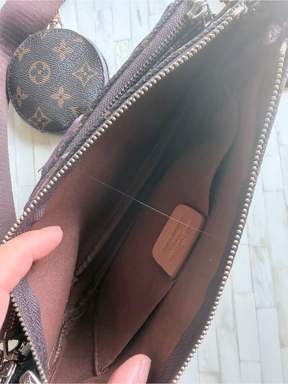 Louis Vuitton Brown Monogram Canvas Multi Pochette Shoulder Bag - Picture 7 of 8